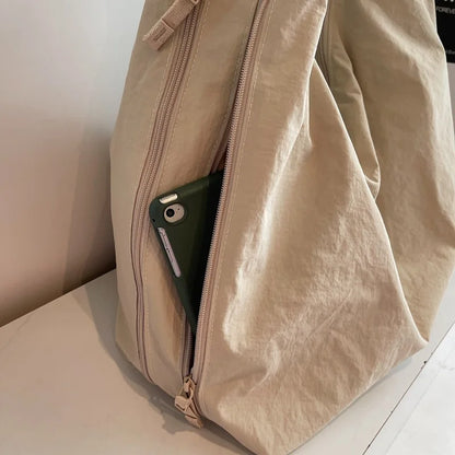 Large Nylon Tote Bag for Women – Casual Shoulder Hobo Bag