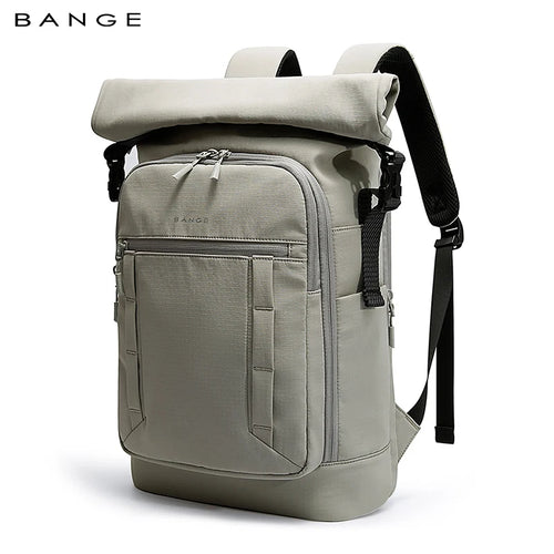 Bange Roll-Top Waterproof Backpack – Expandable 15.6" Laptop Bag for Men