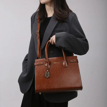 Luxury Leather Tote Bag for Women – Designer Shoulder Handbag