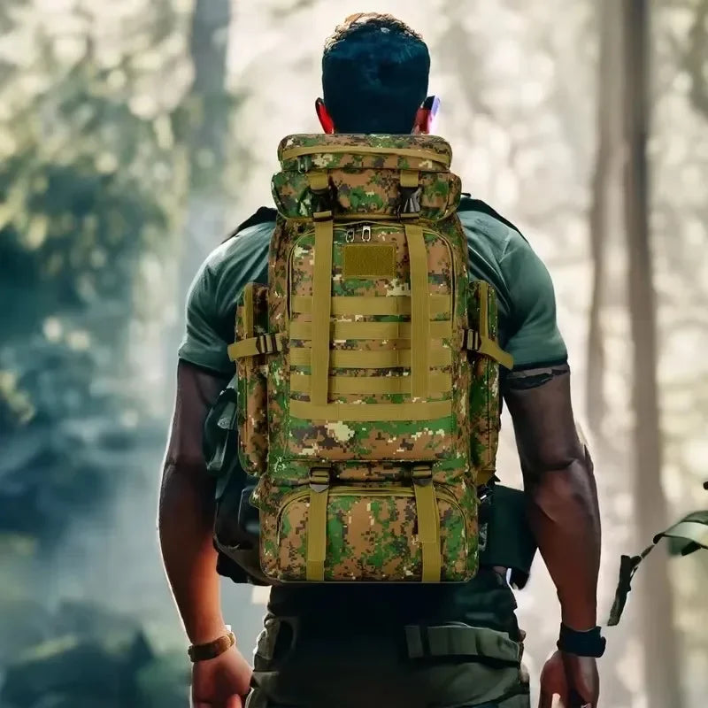 80L/100L Tactical Backpack – Large Hiking & Mountaineering Bag