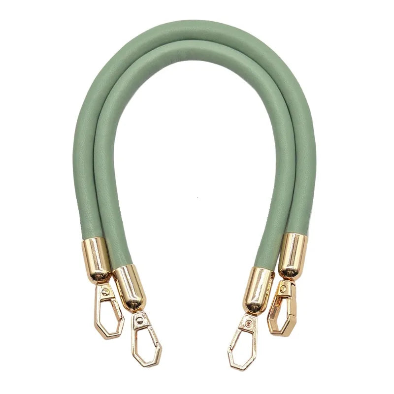 PU Leather Bag Handle Strap with Gold Chain Buckle – 40cm