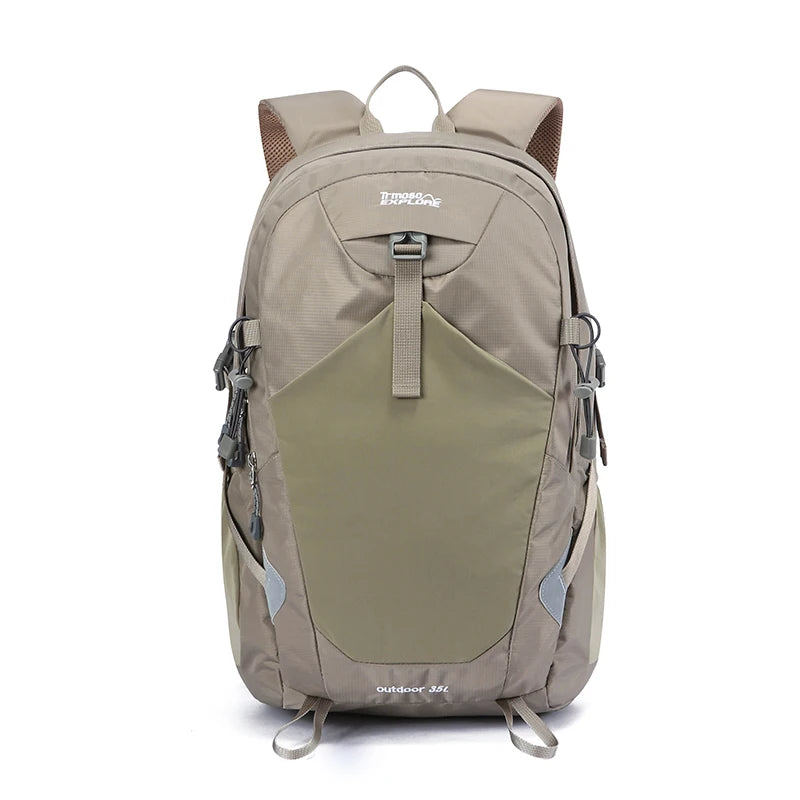Hiking Backpack 35L – Durable Nylon Outdoor Pack with Reflective Strip