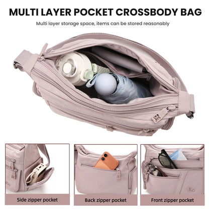 Multi-Pocket Crossbody Bag with Adjustable Strap