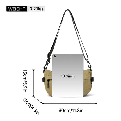Waterproof Nylon Crossbody Bag – Lightweight Multi-Pocket Unisex Shoulder Bag