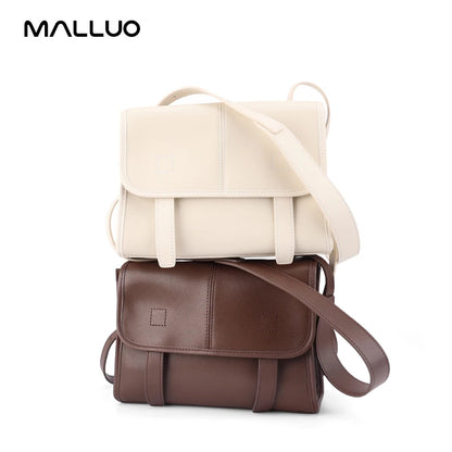 Women's Genuine Leather Crossbody Bag – Multi-Pocket Shoulder Messenger
