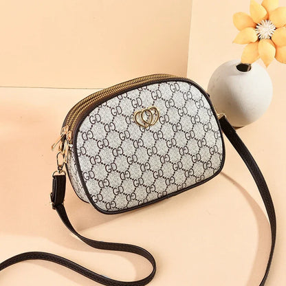 Crossbody Messenger Bag – Four-Leaf Clover Pattern Women's Purse