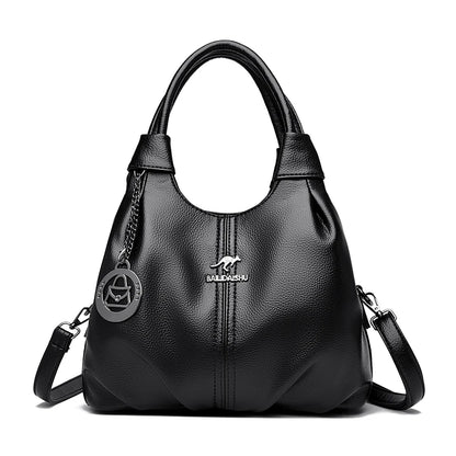 Women's Luxury Soft Leather Top-Handle Shoulder Crossbody Bag
