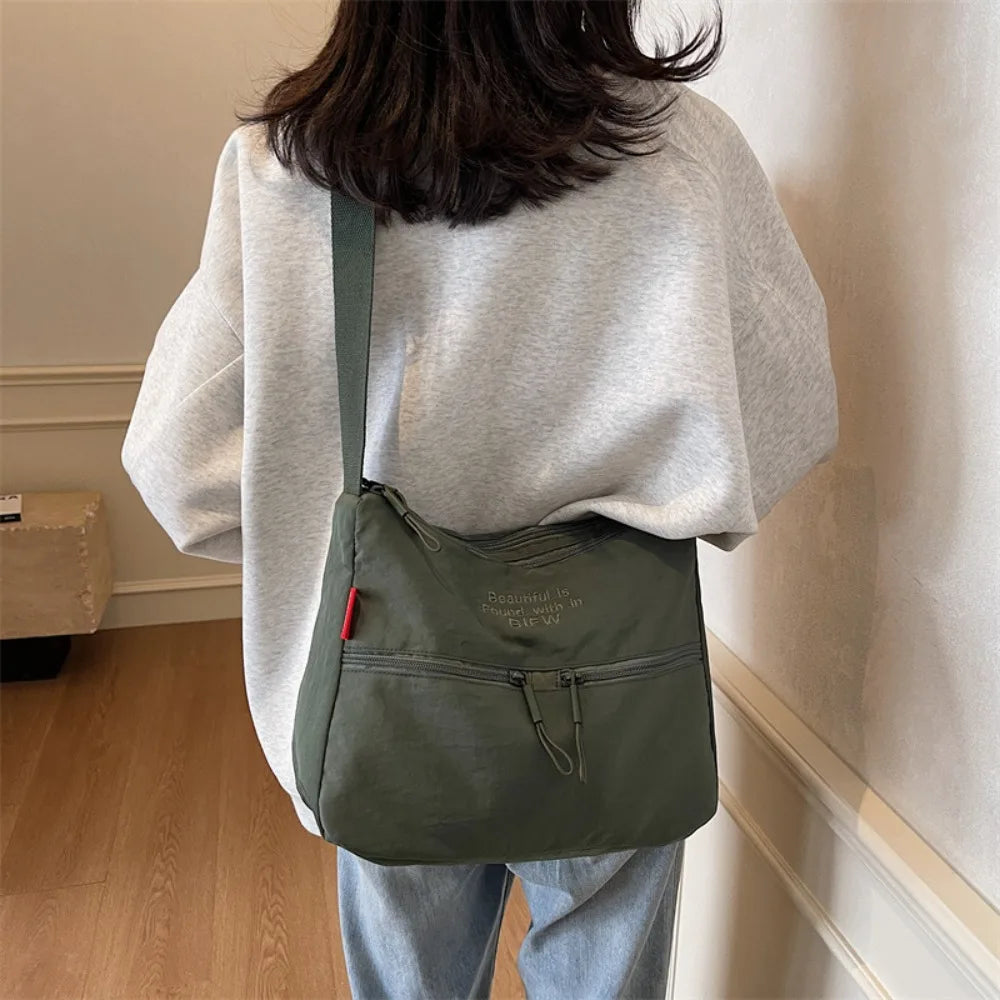Lightweight Nylon Crossbody Bag for Women – Large Capacity Shoulder Bag
