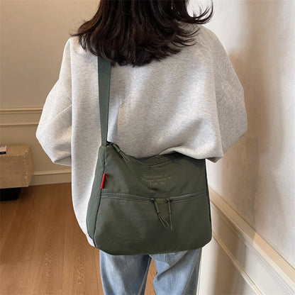 Lightweight Nylon Crossbody Bag for Women – Large Capacity Shoulder Bag