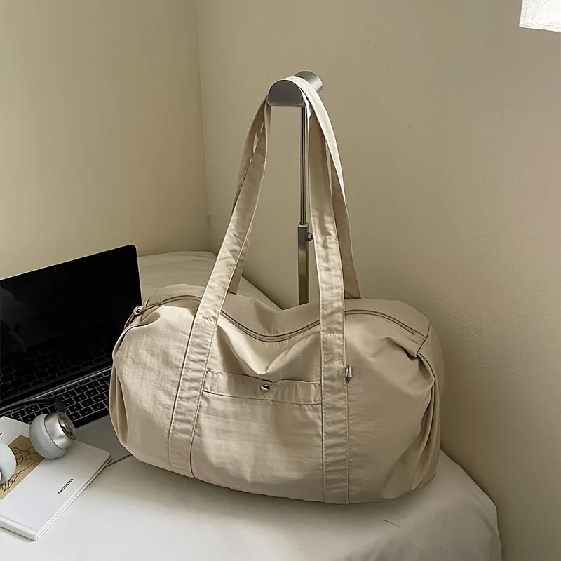 Women's Large Capacity Nylon Travel Duffle Bag – Lightweight & Waterproof