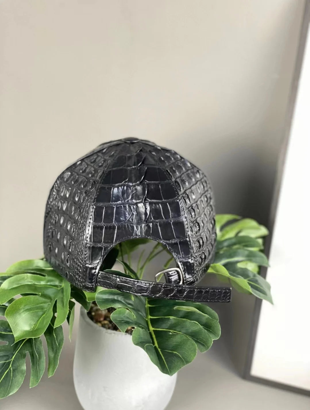 Luxury Crocodile Leather Baseball Cap for Men