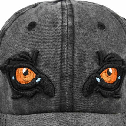 Eagle Eye Embroidery Baseball Cap – Vintage Washed Snapback Hat