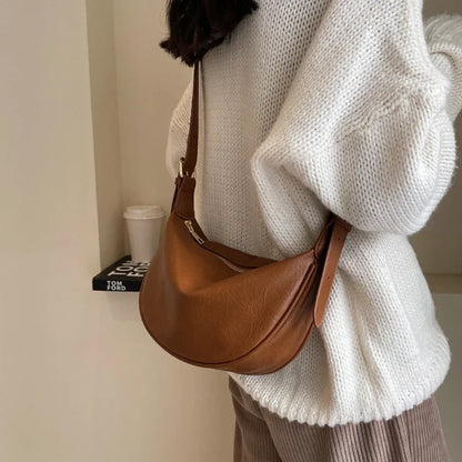 Women's Large Capacity Crossbody Bag – Soft Leather Shoulder Hobo Handbag