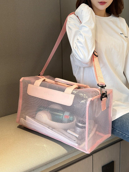 Waterproof Transparent Mesh Duffle Bag for Gym & Travel