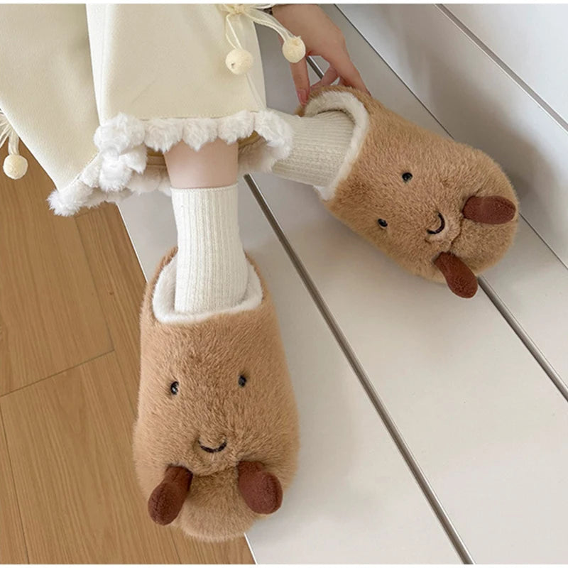 Cute Novelty Home Slippers – Dachshund, Croissant & Food Designs