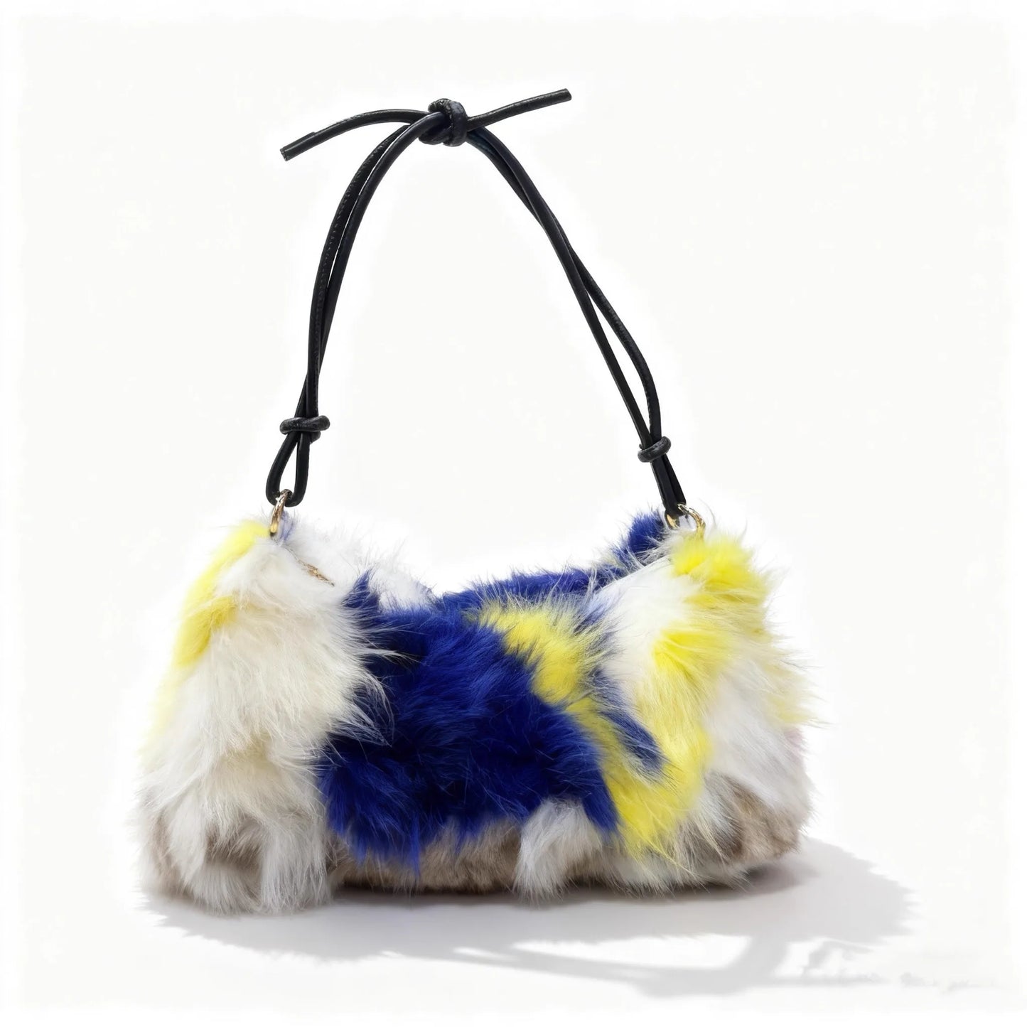Luxury Europe America Women Real Fox Fur Bag Messenger Chain Shoulder Ladies Tote Handbag Crossbody