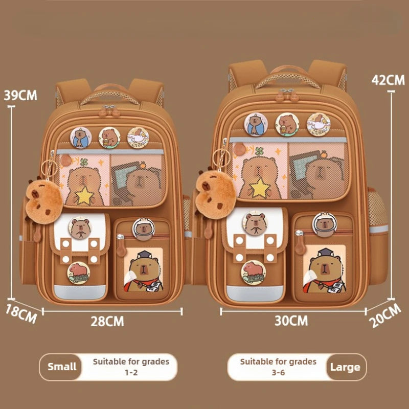 Capybara Kids School Backpack – Orthopedic Waterproof Children's Bag