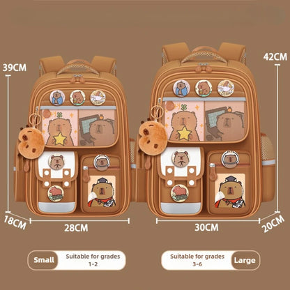 Capybara Kids School Backpack – Orthopedic Waterproof Children's Bag