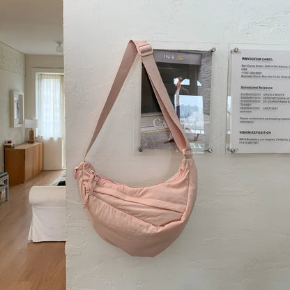 Lightweight Hobo Crossbody Bag – Casual Puffy Shoulder Bag