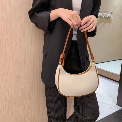 Saddle Shoulder Bag – Women's PU Leather Underarm Clutch Purse