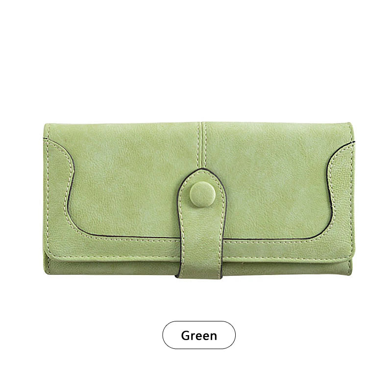 Women's Long Wallet – 17 Card Slots, ID Window & Zipper Coin Purse