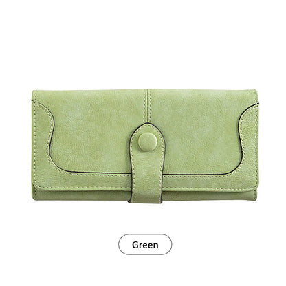 Women's Long Wallet – 17 Card Slots, ID Window & Zipper Coin Purse