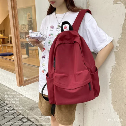 Waterproof Nylon Backpack – Large Capacity Travel & Laptop Bag
