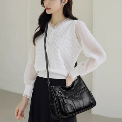 Crossbody Bag for Women – Large Capacity PU Leather Shoulder Bag