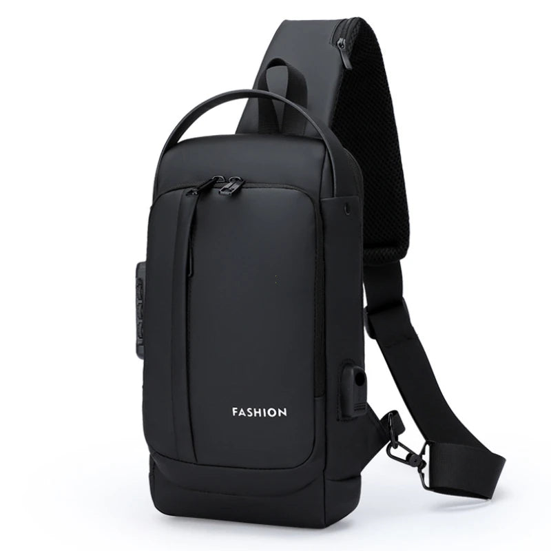 Anti-Theft Crossbody Chest Bag with USB Charging Port