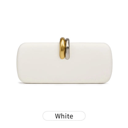 Double Ring Buckle Evening Clutch Bag for Women
