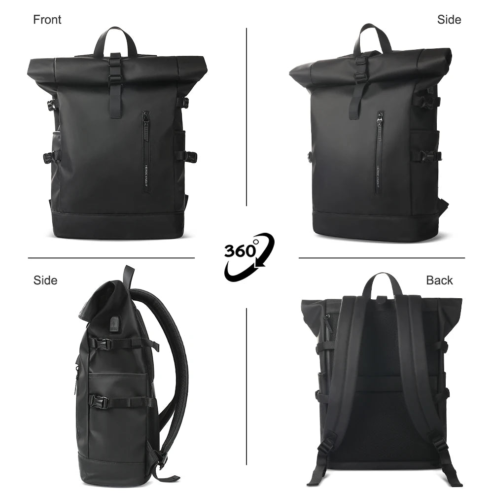 Expandable Waterproof Travel Backpack with 15.6" Laptop Compartment