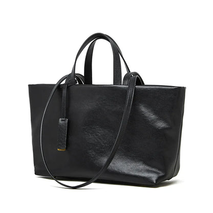 Large Capacity Leather Tote Shoulder Bag for Women