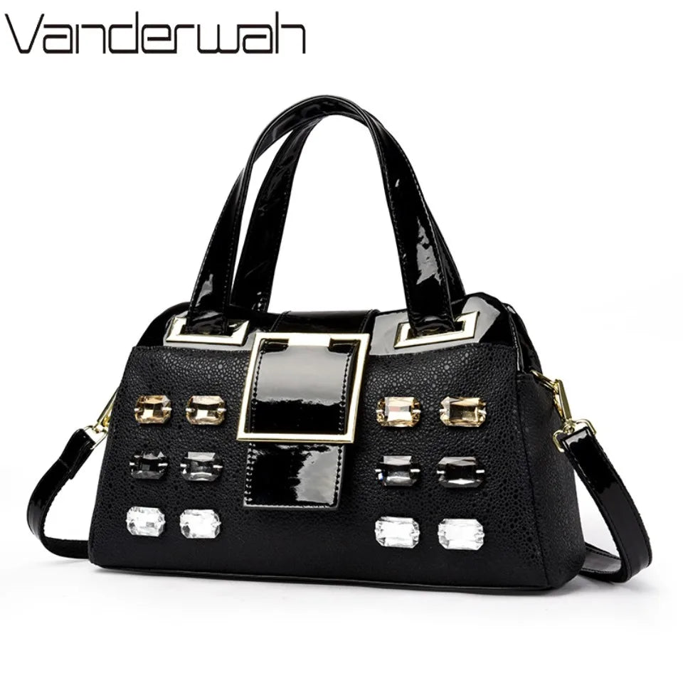 Diamond Embellished Luxury Tote Bag for Women