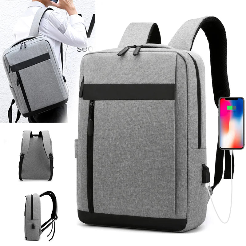 Slim Business Laptop Backpack with USB Charging Port