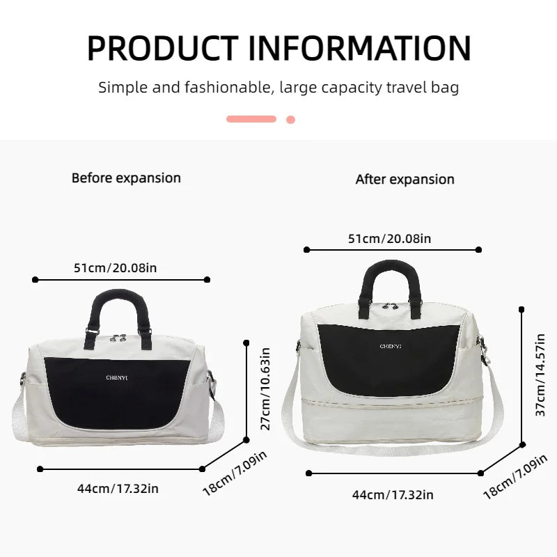 Large Capacity Gym & Travel Duffel Bag with Shoulder Strap