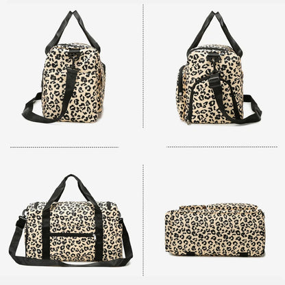 Leopard Print Duffle Bag – Large Capacity Sports Travel Bag