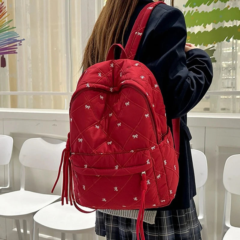 Kids School Backpack with Bow Print – Lightweight for Girls