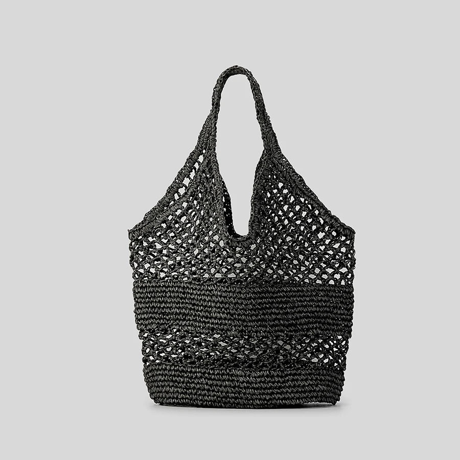 Casual Hollow Straw Women Shoulder Bags Paper Woven Lady Handbags Handmade Summer Beach Large Tote