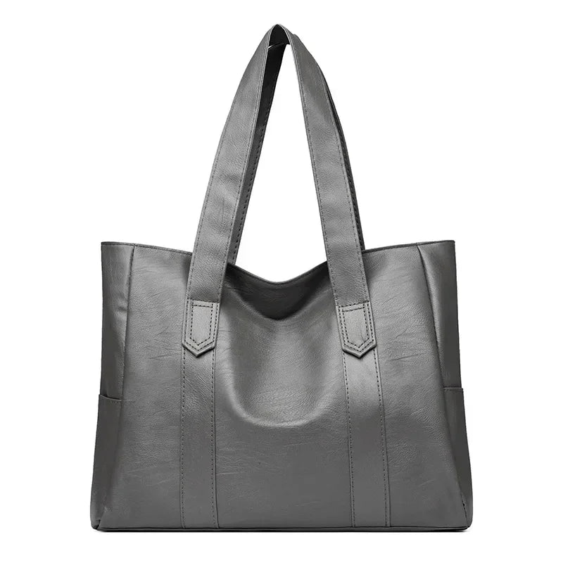 Large Capacity Soft Leather Tote Bag – Women's Satchel