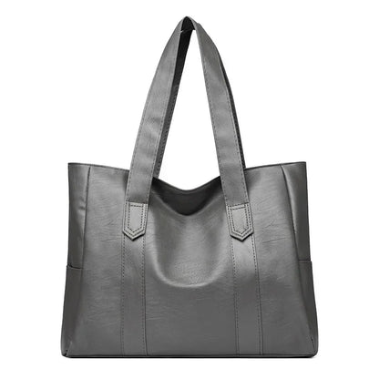 Large Capacity Soft Leather Tote Bag – Women's Satchel