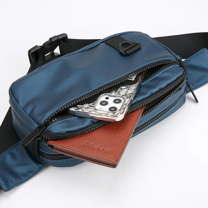 Men's Waterproof Sling Bag – Large Capacity PU Leather Crossbody