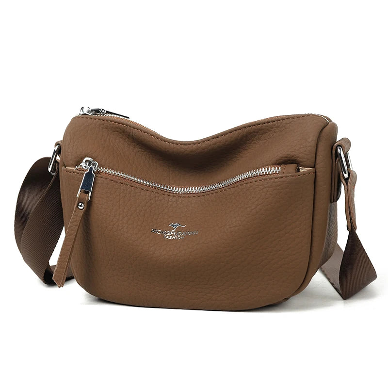 Leather Crossbody Bag – Women's Luxury Soft Shoulder Bag
