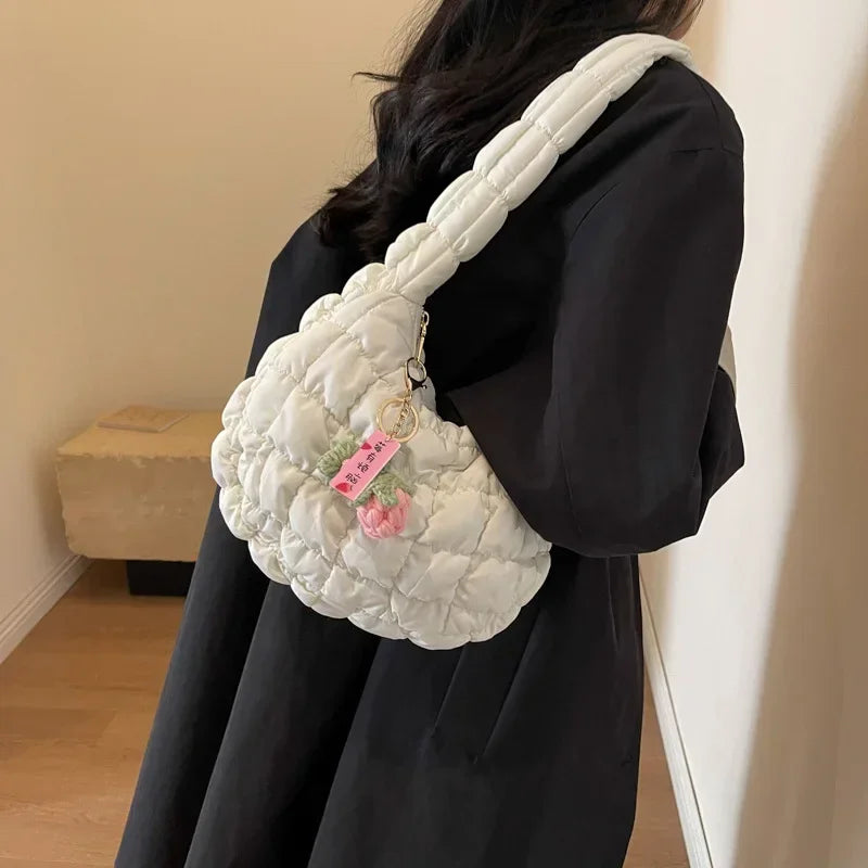 Puffy Cloud Shoulder Bag for Women – Korean Cute Style