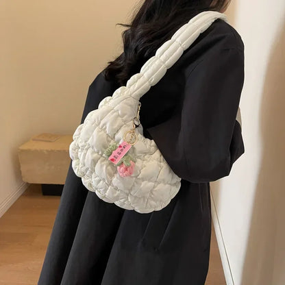 Puffy Cloud Shoulder Bag for Women – Korean Cute Style