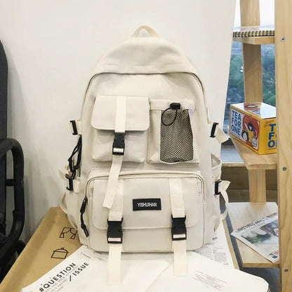 Canvas School Backpack – Laptop Bag for Teen Boys & Girls