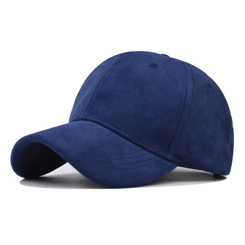 Suede Baseball Cap – Unisex Snapback Hat for Men & Women