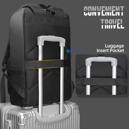 Vintage 17.3" Laptop Backpack for Men – Anti-Theft Business Bag