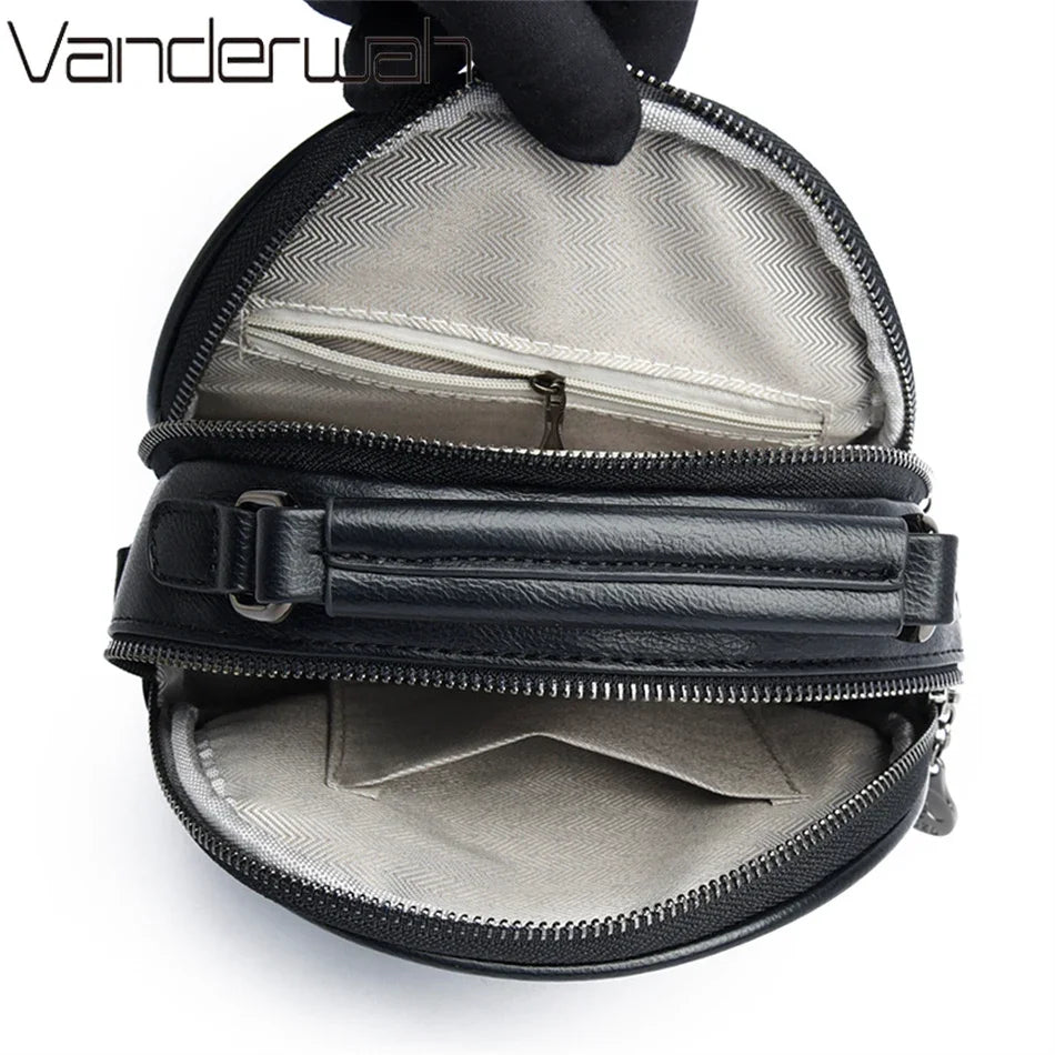 Floral Print Leather Crossbody Bag for Women