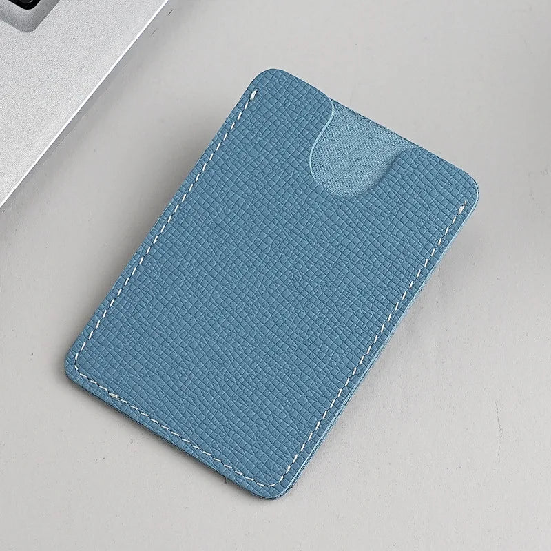Slim Genuine Leather Card Holder – Ultra-Thin Cowhide Wallet
