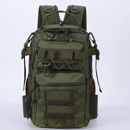 Tactical Fishing & Camping Backpack with Rod Holder – MOLLE Outdoor Sports Bag